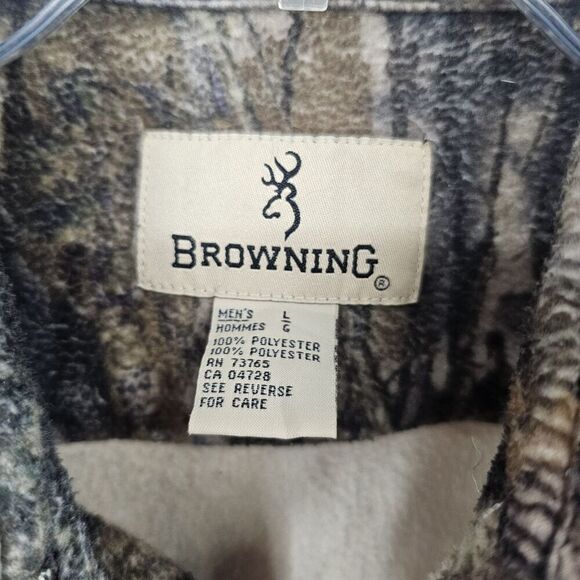 Browning Men's Size Large RBO Trekwear Hunter Camo Thick Flannel Shacket - Picture 4 of 5